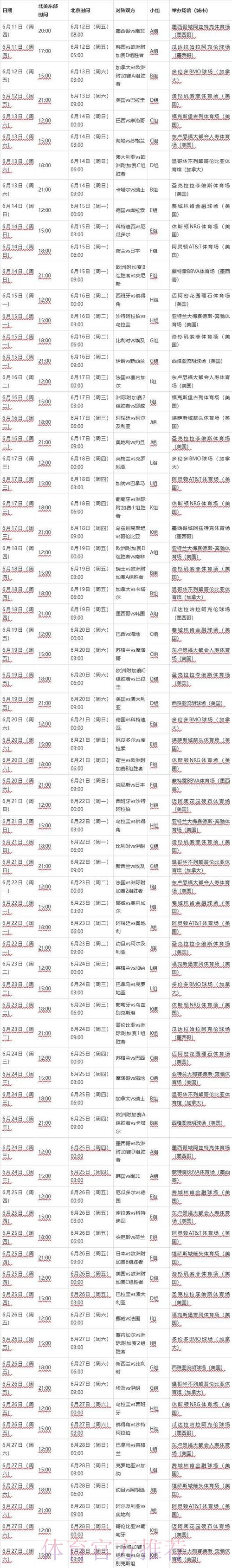2026世界杯赛程是否免费 2026世界杯赛程是否免费